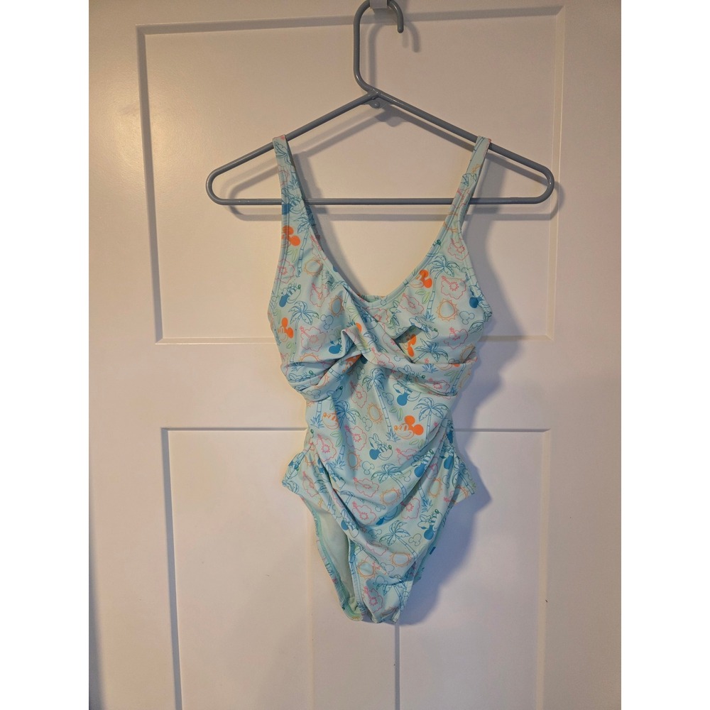 Disney Parks Mickey Minnie Tropical Twist Front One Piece Swimsuit UPF 50+ XS